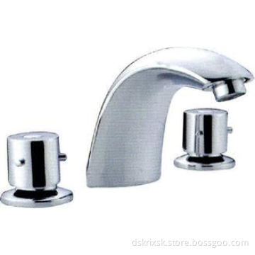 Chrome Plated Two Handle Bathtub Mixer Taps / Faucet With C